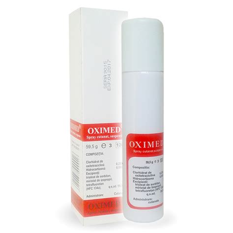 OXIMED Spray cutanat, suspensie Compozitie Un flacon cu。